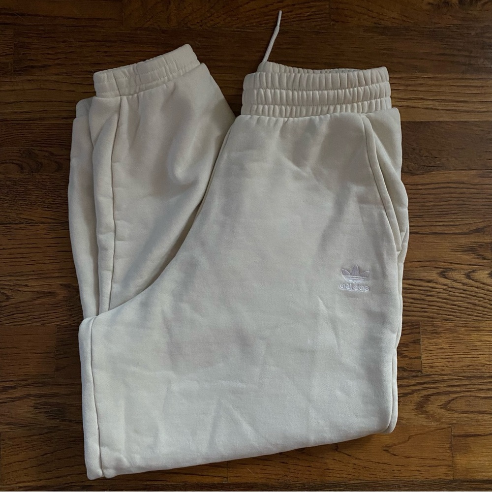 Adidas Women's Cream Sweatpant Jogger Pants